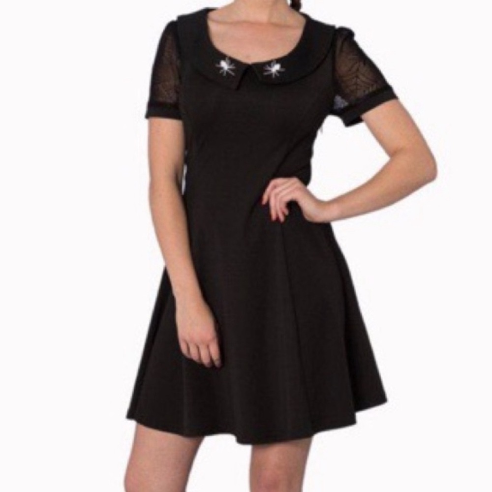 BANNED APPAREL Spiderweb Corset back dress 3x